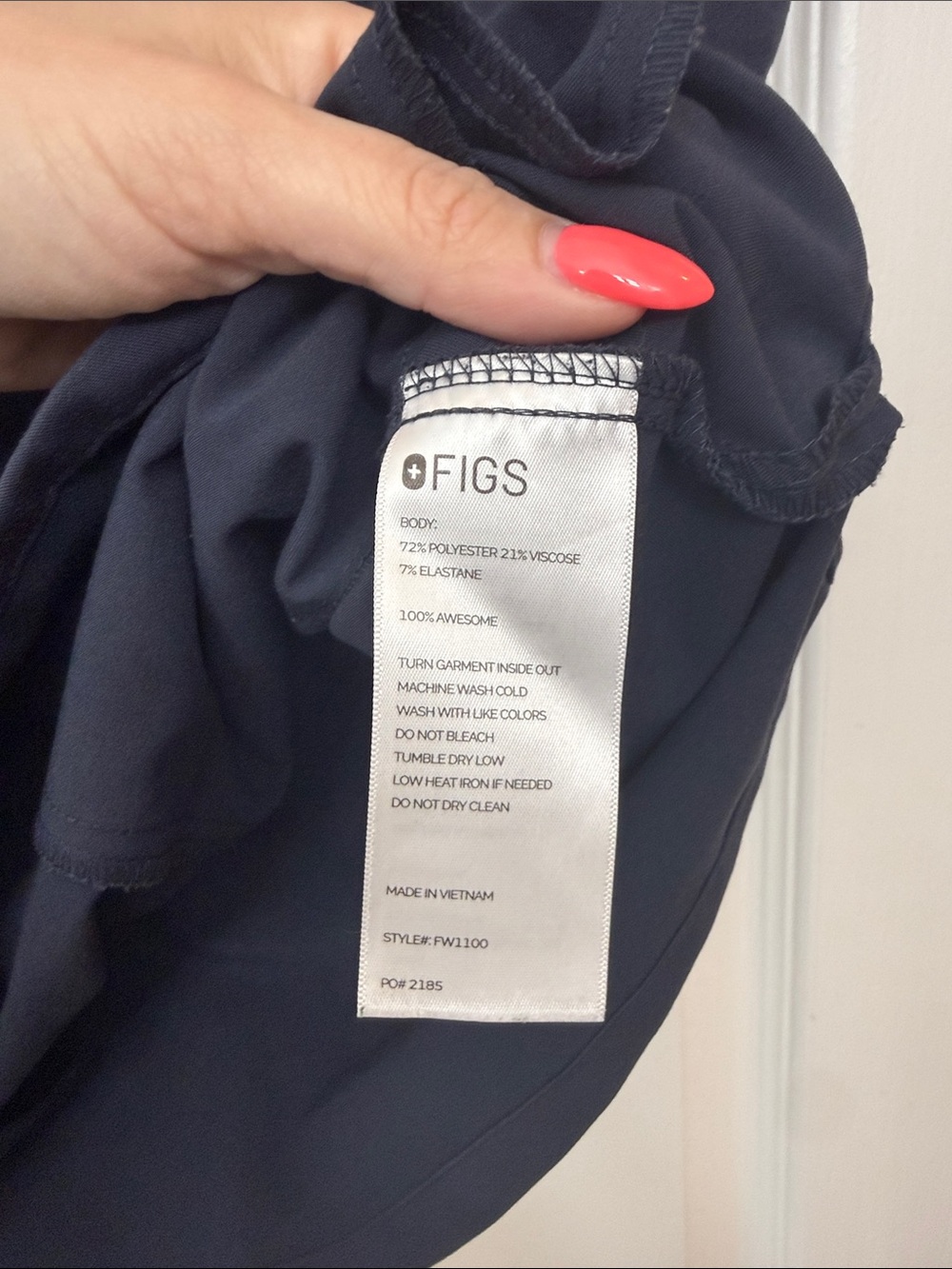 Figs Quiet Navy Medium Casma Scrub Top and Zamora Jogger Set - Picture 4 of 6